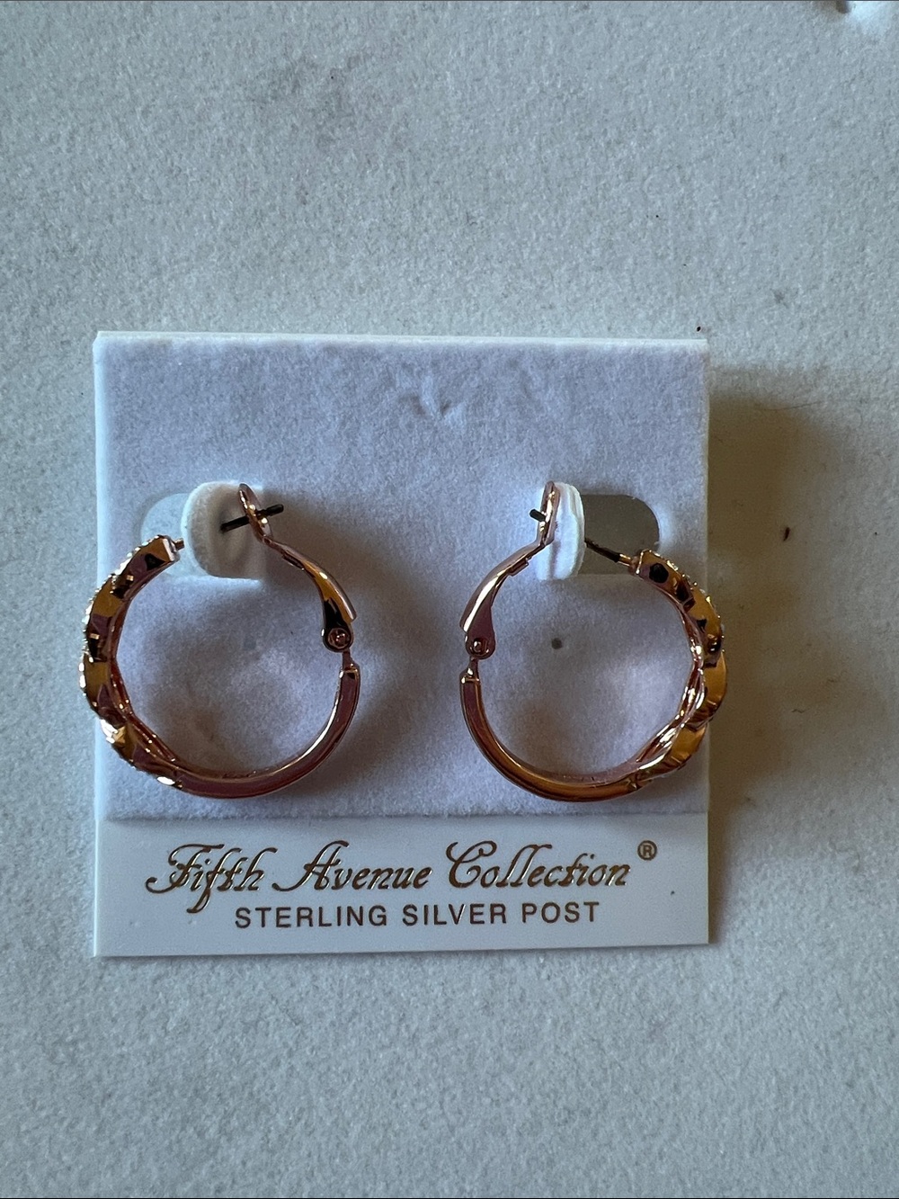 Fifth Avenue Collection Rose Gold Hoop Earrings